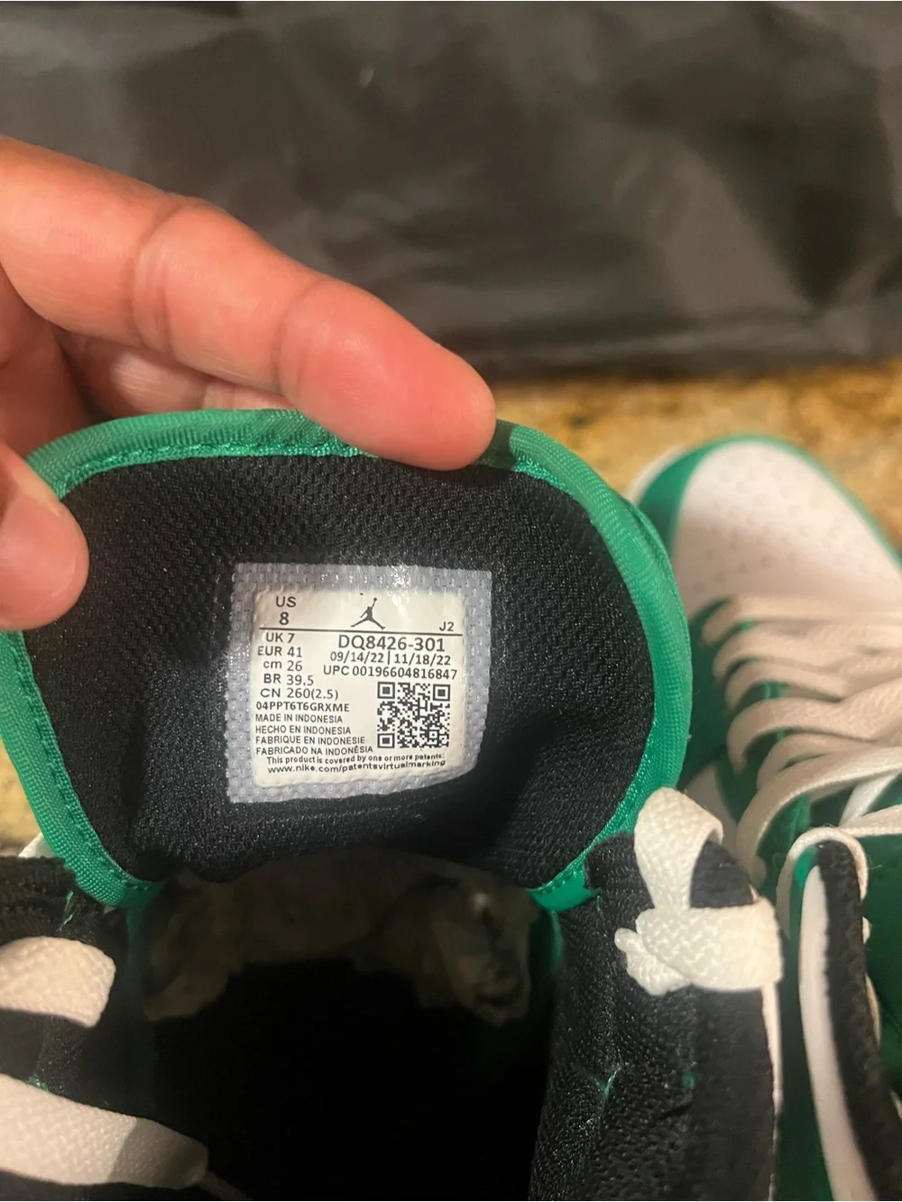 Jordan Mid-Top Sneakers in White and Green